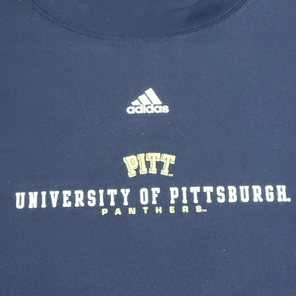 Adidas Pitt Panthers ClimaCool TShirt Mens XXL 2XL Blue Football NCAA Activewear